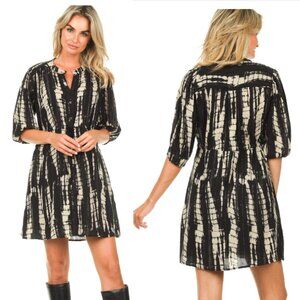 ba&sh Black and Cream Mini Dress